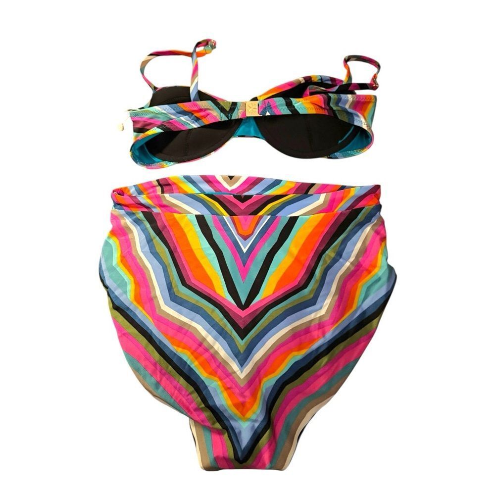 Trina Turk Swim & Spa Collection Stripes Louvre Rainbow Bikini - Picture 3 of 5